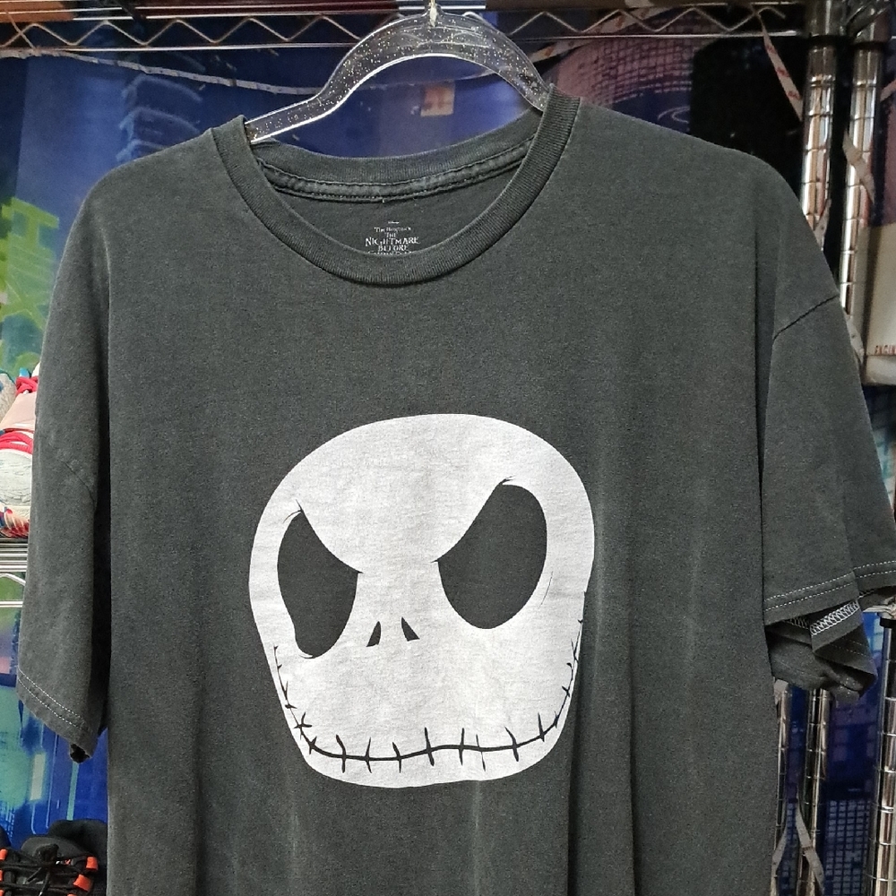 Disney Black and White Jack Skellington Short Sleeve Tee